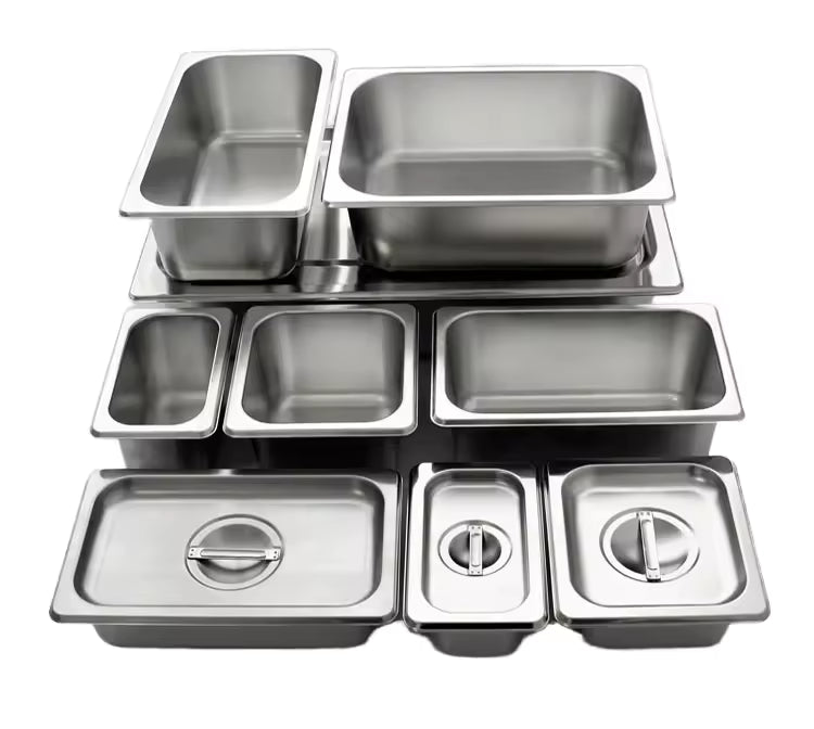 Commercial Rust-Resistant 304 Stainless Steel GN Pan with Lid | Food G ...