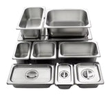 Commercial Rust-Resistant 304 Stainless Steel GN Pan with Lid | Food Grade Hotel Buffet Serving Tray & Steam Boiler Insert Basin - HUFA Kitchenware
