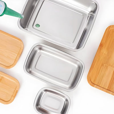 Sustainable 304 Stainless Steel Bento Boxes with Bamboo & Leak-Proof Lids | Wholesale Custom Solutions - HUFA Kitchenware