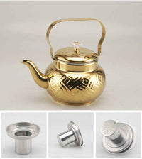 Best Selling Hammered Stainless Steel Tea Kettle - Large Capacity Stovetop Water Boiler with Heat - Resistant Handle - Elegant Hand - Crafted Design for Home & Gift - HUFA Kitchenware
