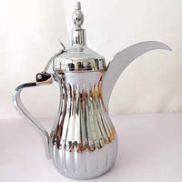 Luxury Arabic Dallah Coffee Pot - Gold Stainless Steel & Brass Moroccan Teapot - Vintage Turkish Coffee Pot with Customizable Logo for Hotels & Gifts - HUFA Kitchenware