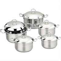 Professional 6 - 14 Piece Stainless Steel Cookware Set - Composite Bottom Non - Coating Soup Pots and Pans with Lids - Induction Ready Multi - Purpose Kitchen Set - HUFA Kitchenware
