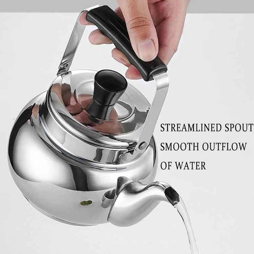 Luxury Arabic Whistling Kettle & Coffee Pot - 1.5L Stainless Steel Stovetop Water Heater with Mirror Polish - Elegant Middle Eastern Tea Service for Home & Gift Box - HUFA Kitchenware