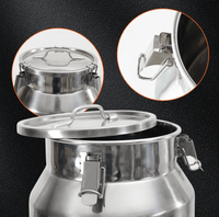 Professional Stainless Steel Milk Storage Tank & Wine Transport Can - 25L to 45L Airtight Metal Bucket with Seamless Design & Locking Snap Lids - HUFA Kitchenware