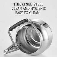 Luxury Arabic Whistling Kettle & Coffee Pot - 1.5L Stainless Steel Stovetop Water Heater with Mirror Polish - Elegant Middle Eastern Tea Service for Home & Gift Box - HUFA Kitchenware