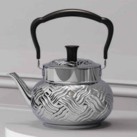 Best Selling Hammered Stainless Steel Tea Kettle - Large Capacity Stovetop Water Boiler with Heat - Resistant Handle - Elegant Hand - Crafted Design for Home & Gift - HUFA Kitchenware