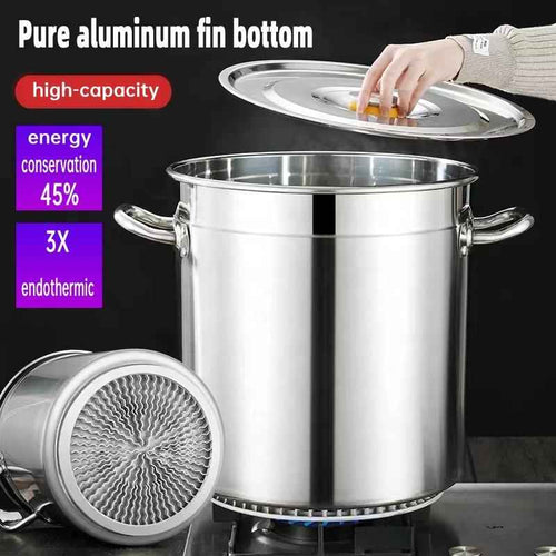 Commercial Large Capacity Stainless Steel Stock Pot - 170L Heavy Duty Deep Soup Cooking Pot for Restaurants, Hotels & Catering - Industrial Kitchenware - HUFA Kitchenware