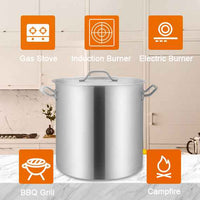 Commercial High - Capacity Stainless Steel Stock Pot with Boiling Basket - 6L to 225L Heavy Duty Soup Pot & Seafood Boiler for Home & Restaurant Use - HUFA Kitchenware