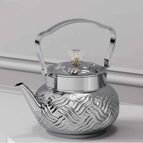 Best Selling Hammered Stainless Steel Tea Kettle - Large Capacity Stovetop Water Boiler with Heat - Resistant Handle - Elegant Hand - Crafted Design for Home & Gift - HUFA Kitchenware