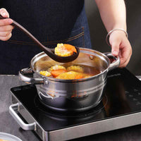 NICE German Quality Food - Grade Stainless Steel Cookware Set - Mirror Polish Modern Dinnerware Pots and Pans with Fruit & Animal Patterns - Induction Ready - HUFA Kitchenware