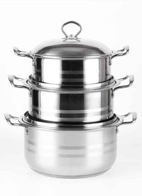 Professional 6 - 14 Piece Stainless Steel Cookware Set - Composite Bottom Non - Coating Soup Pots and Pans with Lids - Induction Ready Multi - Purpose Kitchen Set - HUFA Kitchenware