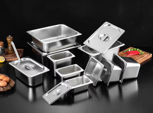 Customized 1/3 GN Gastronorm Food Pan - 6.5cm Depth Stainless Steel Food Container - Professional Hospitality Supplies & Steam Table Food Warmer Tray