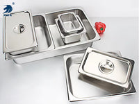 1/1 Size Stainless Steel Gastronorm GN Pan - Professional Commercial Restaurant Equipment & Hotel Food Container for Steam Tables, Buffets and Kitchen Storage