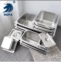 1/1 Gastronorm Stainless Steel GN Pan - 2.5cm Shallow Depth Food Tray & Baking Sheet for Hotels, Restaurants & Professional Buffet Catering Supplies