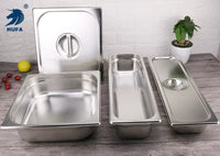 1/1 Size Stainless Steel Gastronorm GN Pan - Professional Commercial Restaurant Equipment & Hotel Food Container for Steam Tables, Buffets and Kitchen Storage