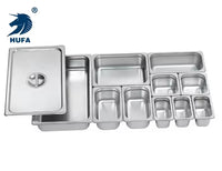 1/1 Size Stainless Steel Gastronorm GN Pan - Professional Commercial Restaurant Equipment & Hotel Food Container for Steam Tables, Buffets and Kitchen Storage