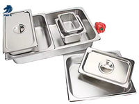 1/1 Gastronorm Stainless Steel GN Pan - 2.5cm Shallow Depth Food Tray & Baking Sheet for Hotels, Restaurants & Professional Buffet Catering Supplies