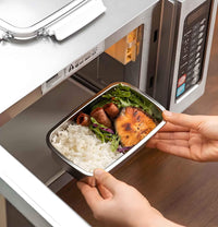 304 Stainless Steel Bento Box with Airtight Locking Lid - Food Grade Snap Crisper & Leak-proof Frozen Food Storage Container for Meal Prep, School & Office - Durable Lunch Box by Hufa Manufacturer