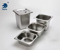Professional Stainless Steel Hotel Pans with Lids - 1/1 & 1/3 Size Steam Table GN Pans for Restaurant Food Storage & Buffet Service - Anti-Jam Design