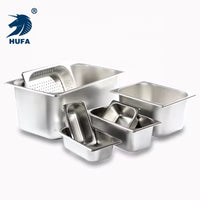 1/1 Gastronorm Stainless Steel GN Pan - 2.5cm Shallow Depth Food Tray & Baking Sheet for Hotels, Restaurants & Professional Buffet Catering Supplies