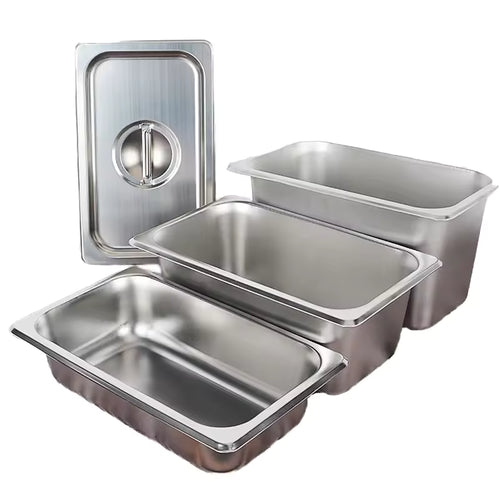 2026 Professional 304 Stainless Steel GN Pan - 6.5cm Depth Gastronorm Food Container for Hotels, Restaurants & Steam Tables - Heavy Duty Buffet Tray