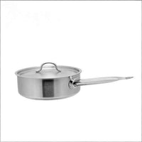 Professional Stainless Steel Saucepan with Compound Bottom - Single Handle Cooking Pot for Restaurant Kitchens & Home Use - Induction Ready & Rapid Heating - HUFA Kitchenware