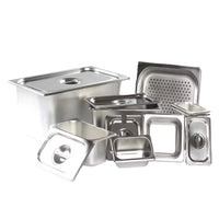 Professional Stainless Steel Hotel Pans with Lids - 1/1 & 1/3 Size Steam Table GN Pans for Restaurant Food Storage & Buffet Service - Anti-Jam Design