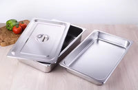 1/1 Gastronorm Stainless Steel GN Pan - 2.5cm Shallow Depth Food Tray & Baking Sheet for Hotels, Restaurants & Professional Buffet Catering Supplies