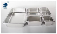 1/1 Size Stainless Steel Gastronorm GN Pan - Professional Commercial Restaurant Equipment & Hotel Food Container for Steam Tables, Buffets and Kitchen Storage