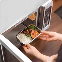 304 Stainless Steel Bento Box with Airtight Locking Lid - Food Grade Snap Crisper & Leak-proof Frozen Food Storage Container for Meal Prep, School & Office - Durable Lunch Box by Hufa Manufacturer
