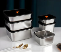 Factory Direct HUFA 304 Stainless Steel Square Crisper - Microwavable, Steamable & Leak - Proof Food Container Bento Box (Custom Logo Acceptable) - HUFA Kitchenware