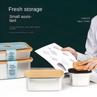 HUFA Eco - Friendly 304 Stainless Steel Lunch Box with Natural Bamboo Lid - Leakproof Portable Food Storage Container for Meal Prep, Office & Outdoor - Custom Logo Wholesale - HUFA Kitchenware
