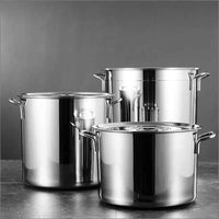 Commercial Large Capacity Stainless Steel Stock Pot - 170L Heavy Duty Deep Soup Cooking Pot for Restaurants, Hotels & Catering - Industrial Kitchenware - HUFA Kitchenware