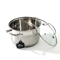 High-Quality 12-Piece German-Style Stainless Steel Cookware Set - Professional Induction Ready Cooking Pots and Pans Set for Home & Commercial Kitchens