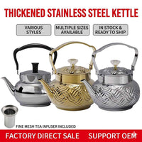 Best Selling Hammered Stainless Steel Tea Kettle - Large Capacity Stovetop Water Boiler with Heat - Resistant Handle - Elegant Hand - Crafted Design for Home & Gift - HUFA Kitchenware