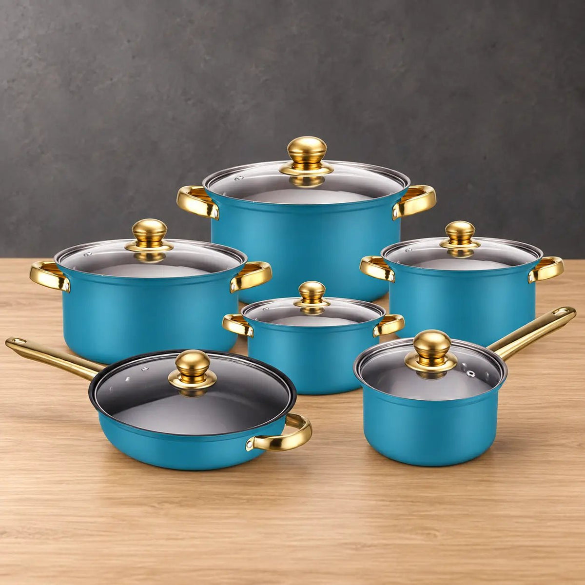 Banded 12-Piece Double-Bottom Stainless Steel Cookware Set - HUFA Kitchenware
