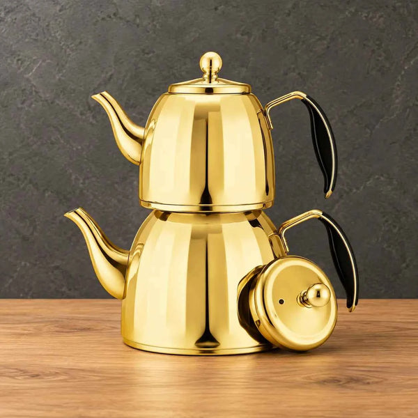 Gold Star Sparkle Nesting Teapot Set Manufacturer, 1 L + 2 L