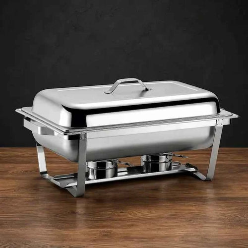 Low-Profile Foldable Buffet Chafer with 9L or Dual 4L Pans
