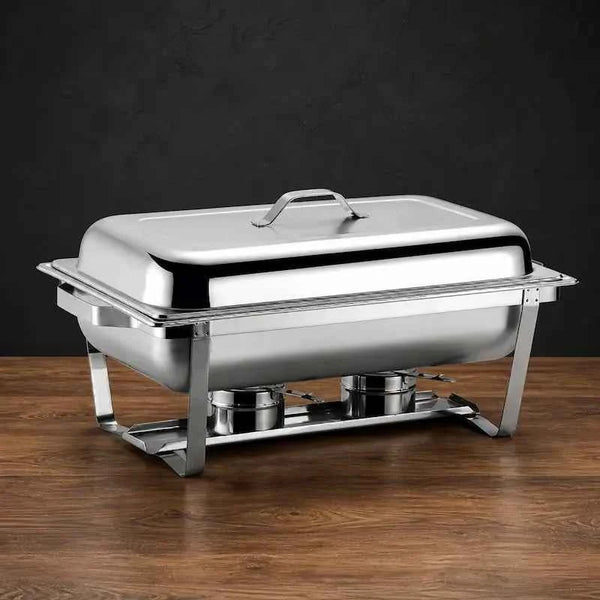 Low-Profile Foldable Buffet Chafer with 9L or Dual 4L Pans