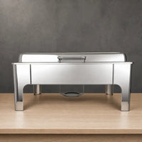 Silver Viewing-Lid Chafing Dish in Rectangular, Square and Round Options