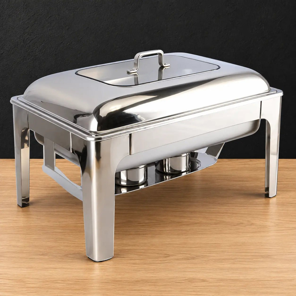 Rectangular Chafer with Lift-Off Lid and Single or Double Grid - HUFA Kitchenware