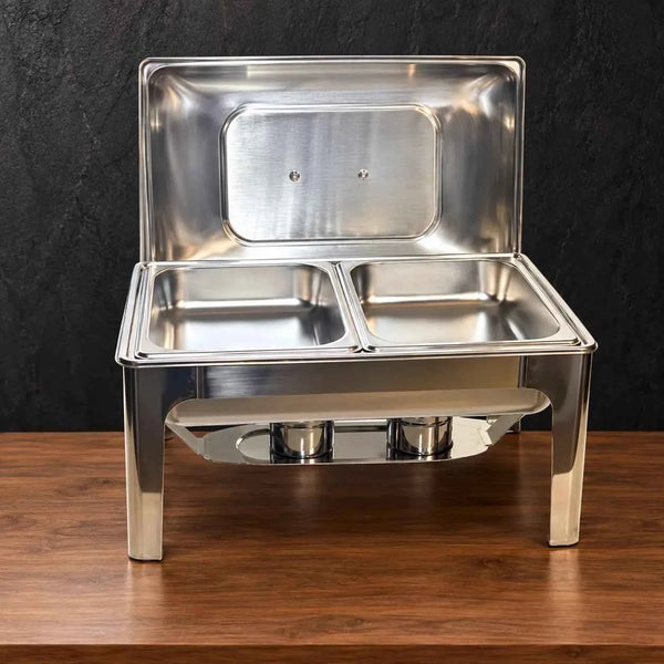 Rectangular Hanging-Lid Chafer with Single or Double Grid