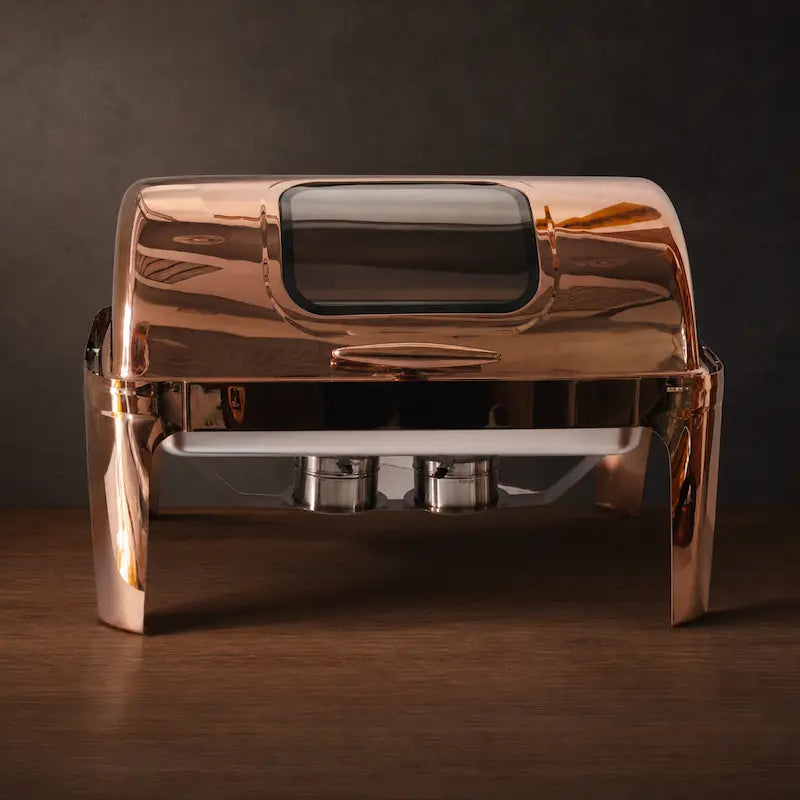 Rose-Gold Full-Size Hotel Chafer with Viewing Window