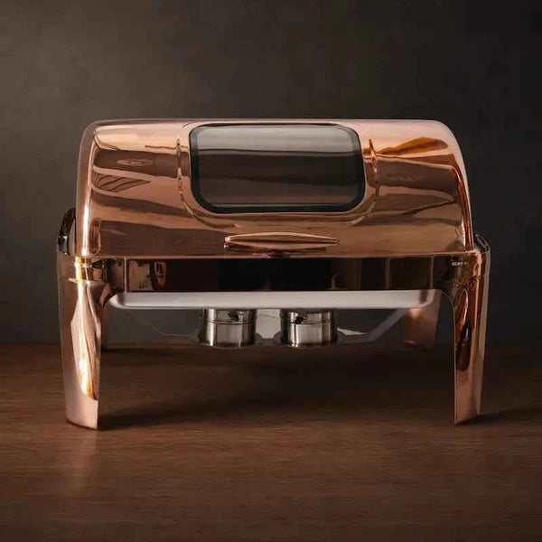 Rose-Gold Full-Size Hotel Chafer with Viewing Window