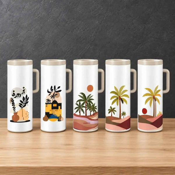 Factory-Made 1L Scenic Print Thermos Bottle for Hospitality