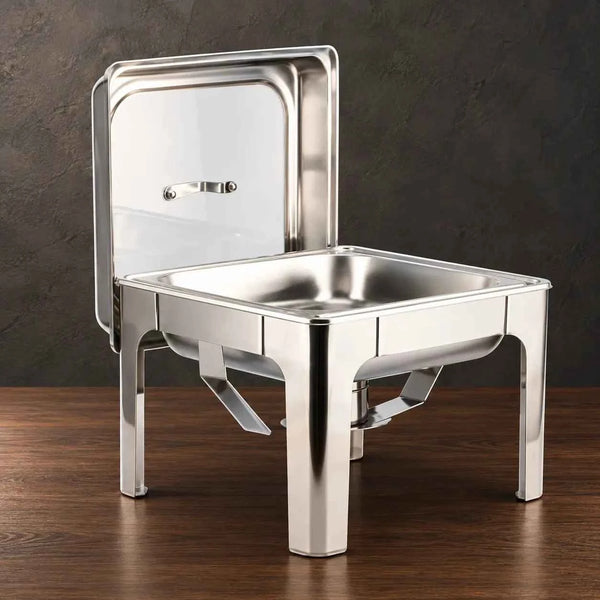 Square Viewing Chafer with Hanging Lid for Single-Grid Service