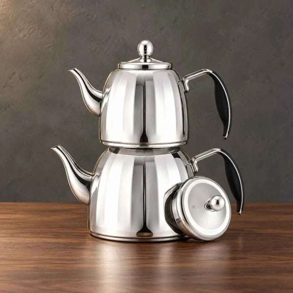 Star Sparkle Silver Nesting Kettle Set from HUFA Factory, 1 L + 2 L