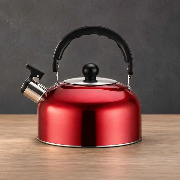 HUFA Factory Thin Whistling Teapot in Red, Blue or Green, 3–5 L